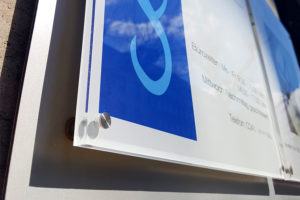 Plexiglas Schild, Kanzleischild, Praxisschild Aachen, Eschweiler