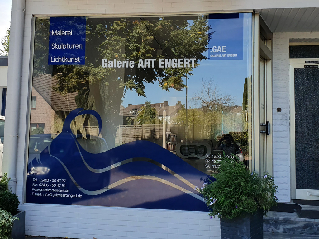 Schaufensterbeschriftung Eschweiler, Galerie ART ENGERT