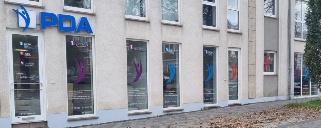 Schaufensterbeschriftung Eschweiler, PDA